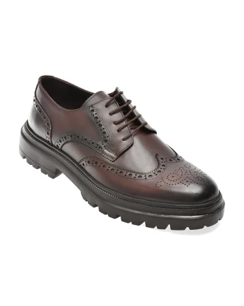Pantofi eleganti OTTER maro, RG03, din piele naturala