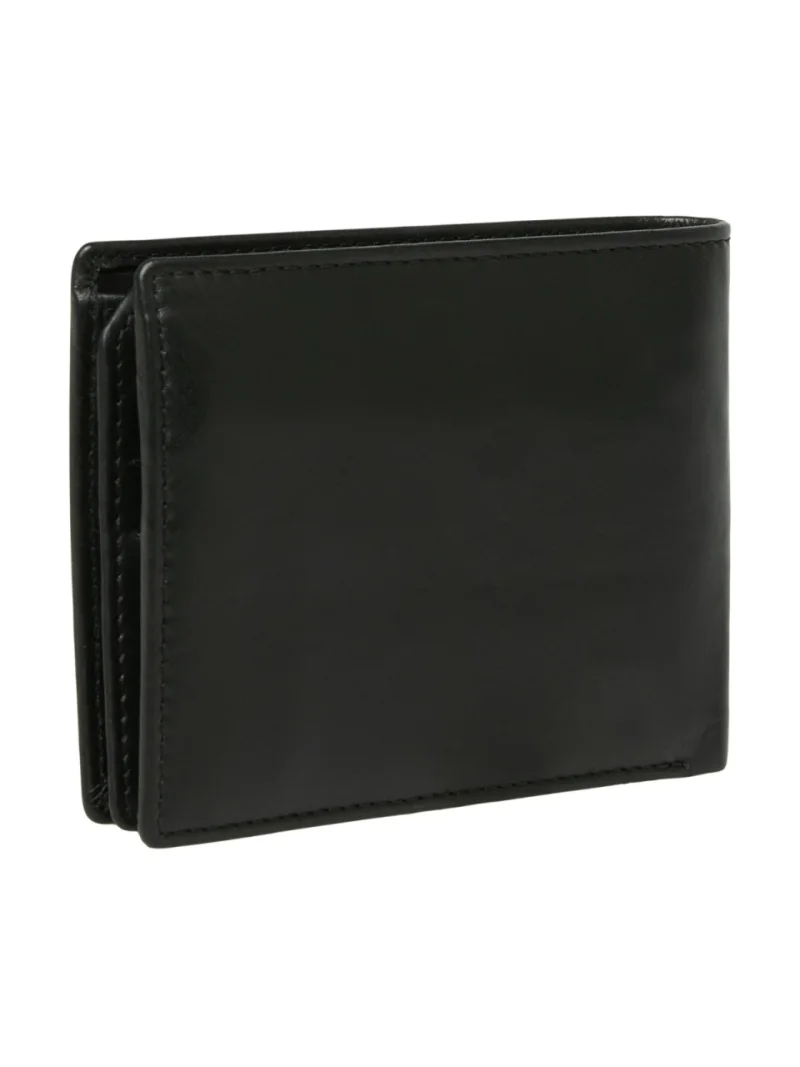 Portofel barbati cu design clasic si compartiment pentru monede, Negru
