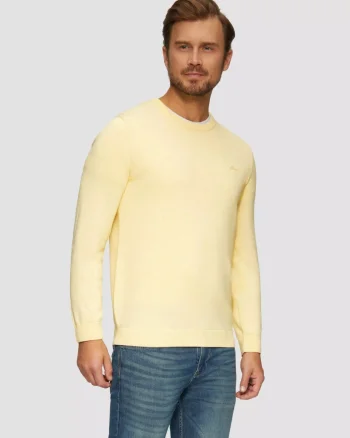 s.Oliver Pulover barbati cu decolteu la baza gatului, Galben deschis (SELECTATI MARIMEA: 3XL)