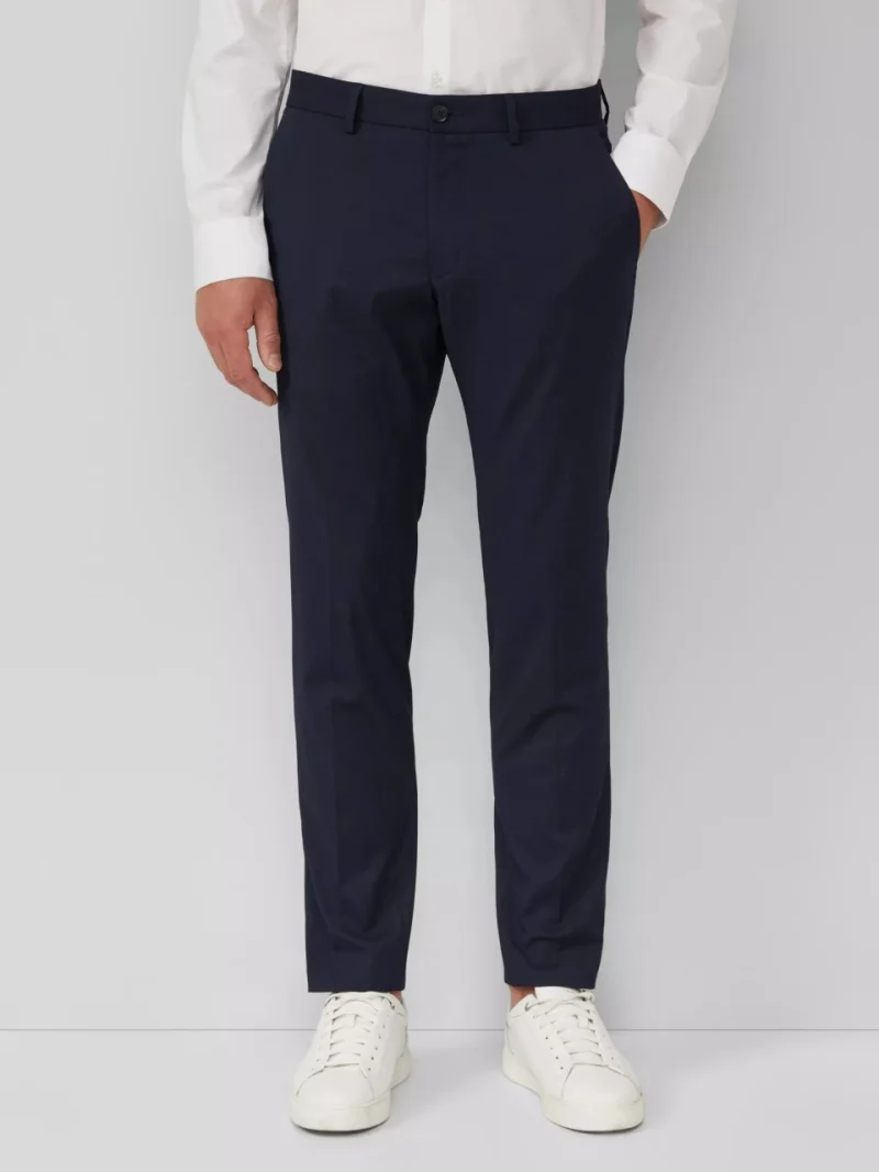 s.Oliver BLACK LABEL Pantaloni costum barbati cu croiala Slim fit, Bleumarin inchis (SELECTATI MARIMEA: 50)