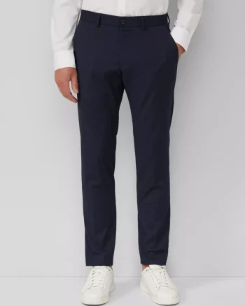 s.Oliver BLACK LABEL Pantaloni costum barbati cu croiala Slim fit, Bleumarin inchis (SELECTATI MARIMEA: 50)