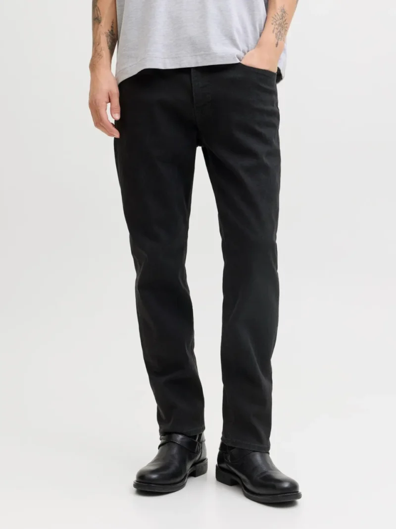 Jack & Jones Blugi barbati CLARK, cu talie medie si croiala Regular fit, Negru (SELECTATI MARIMEA: 30, SELECTATI LUNGIMEA: 32)