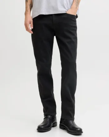 Jack & Jones Blugi barbati CLARK, cu talie medie si croiala Regular fit, Negru (SELECTATI MARIMEA: 30, SELECTATI LUNGIMEA: 32)