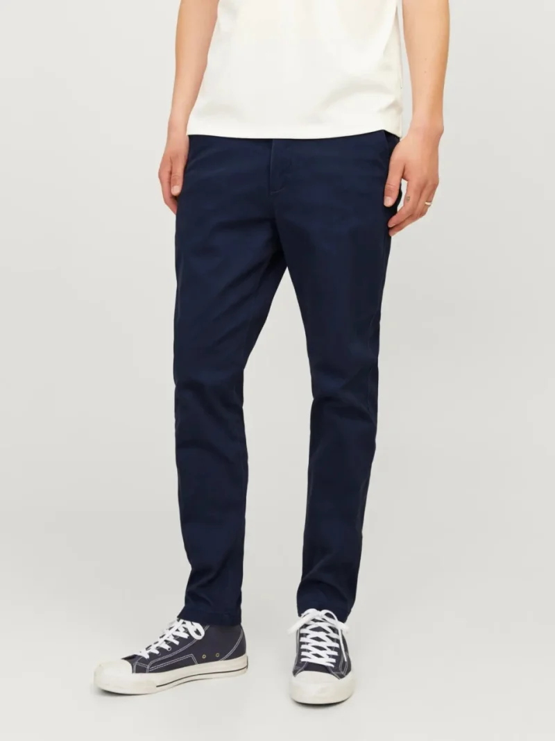 Jack & Jones Pantaloni chino barbati, Dave, croiala Slim fit, Bleumarin inchis (SELECTATI MARIMEA: 28, SELECTATI LUNGIMEA: 32)