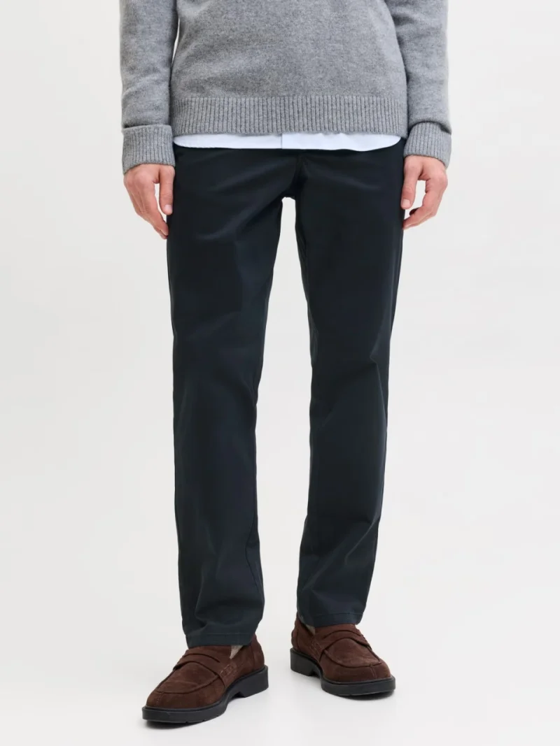Jack & Jones, Pantaloni chino, barbati, Jpstollie Vance, Regular Fit, cu talie medie, Bleumarin inchis (SELECTATI MARIMEA: 30, SELECTATI LUNGIMEA: 32)