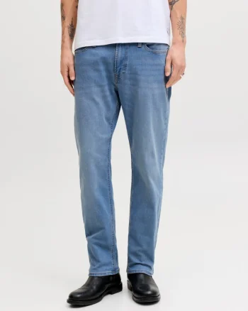 Jack & Jones Blugi barbati CLARK, cu talie medie si croiala Regular fit, Albastru (SELECTATI MARIMEA: 32, SELECTATI LUNGIMEA: 32)