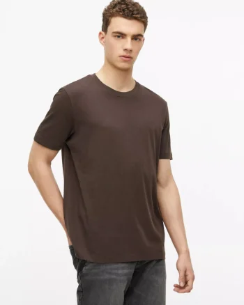 s.Oliver Tricou barbati, din bumbac, la baza gatului, Regular fit, Maro inchis (SELECTATI MARIMEA: XL)