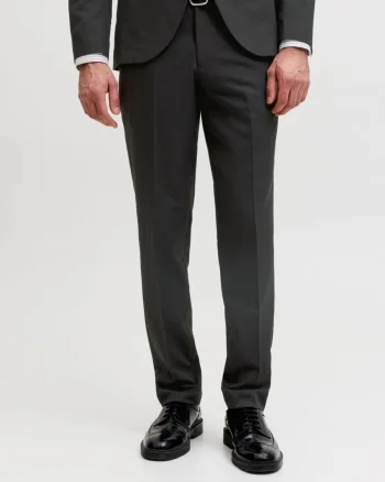 Jack & Jones Pantaloni costum barbati, JPRFRANCO, cu croiala Super Slim fit, Negru (SELECTATI MARIMEA: 46)