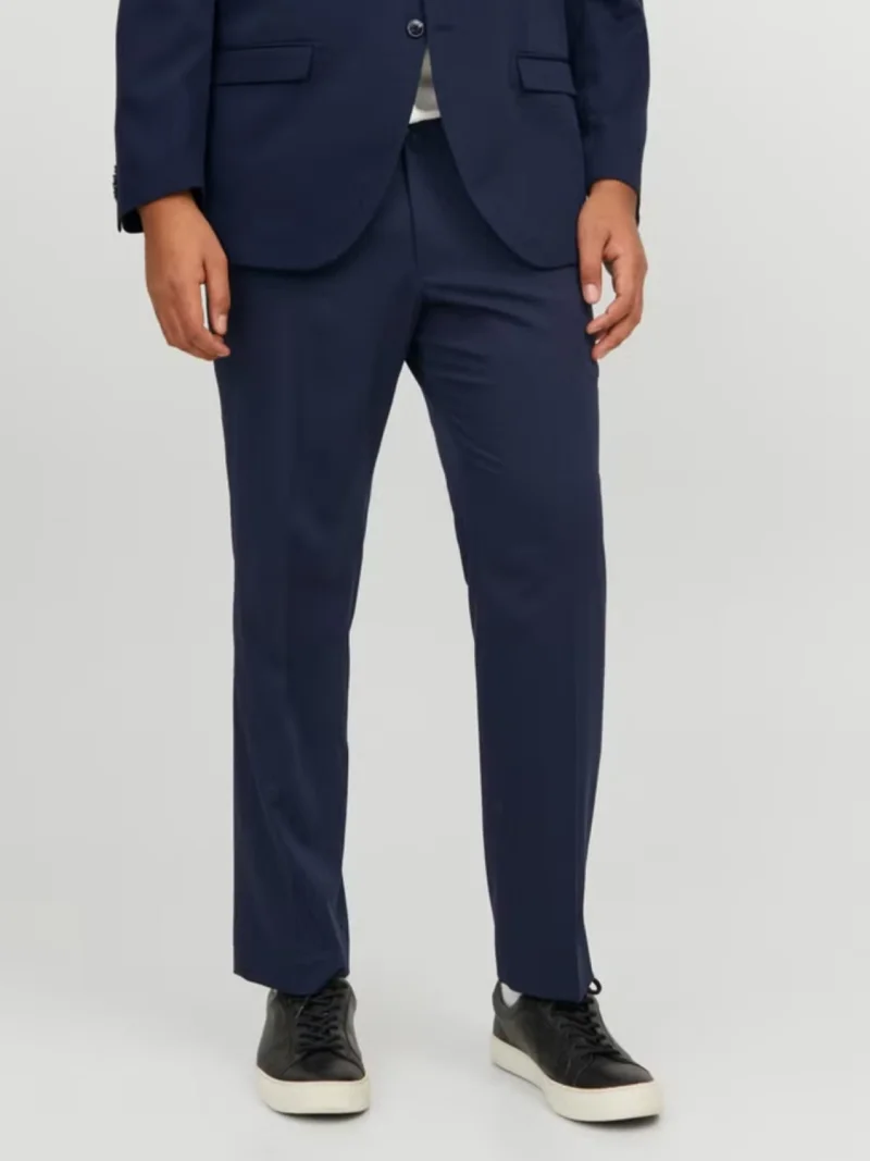 Jack & Jones Plus Pantaloni costum barbati, JPRFRANCO, cu croiala Regular Fit, Bleumarin inchis (SELECTATI MARIMEA: 64)