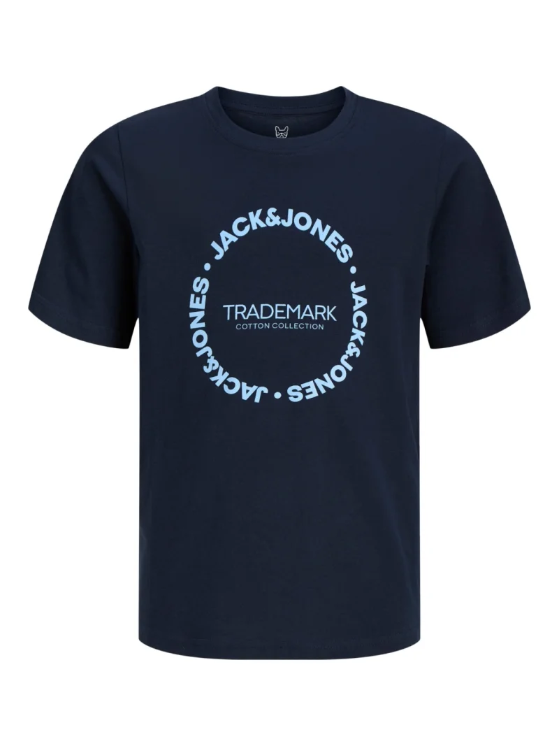 Jack & Jones Tricou baieti, din bumbac, Regular Fit, JJBENSON, Bleumarin inchis (SELECTATI MARIMEA: 152 cm)