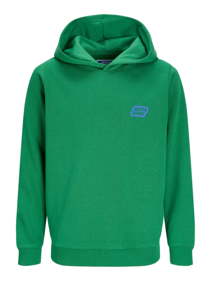 Jack & Jones Hanorac baieti cu gluga fara fermoar, Regular Fit, JJAMI, Verde (SELECTATI MARIMEA: 152 cm)