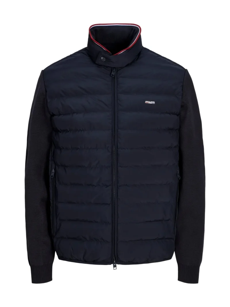 Jack & Jones Jacheta barbati, cu guler inalt, Regular fit, JPRBLUGARRY HYBRID, Bleumarin inchis (SELECTATI MARIMEA: M)