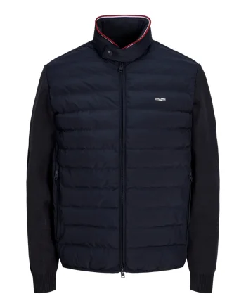 Jack & Jones Jacheta barbati, cu guler inalt, Regular fit, JPRBLUGARRY HYBRID, Bleumarin inchis (SELECTATI MARIMEA: M)