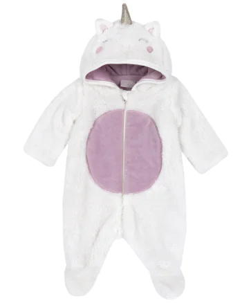 Salopeta copii Chicco imblanita, Unicorn, alb, 02700-65MFCI