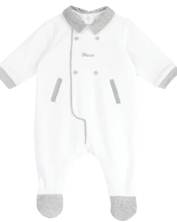 Salopeta bebelusi Chicco, alb, 27157-67MFCI