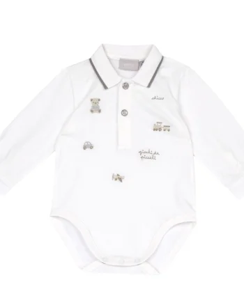 Body bebe Chicco cu broderie, Alb, 00273-69MFCO