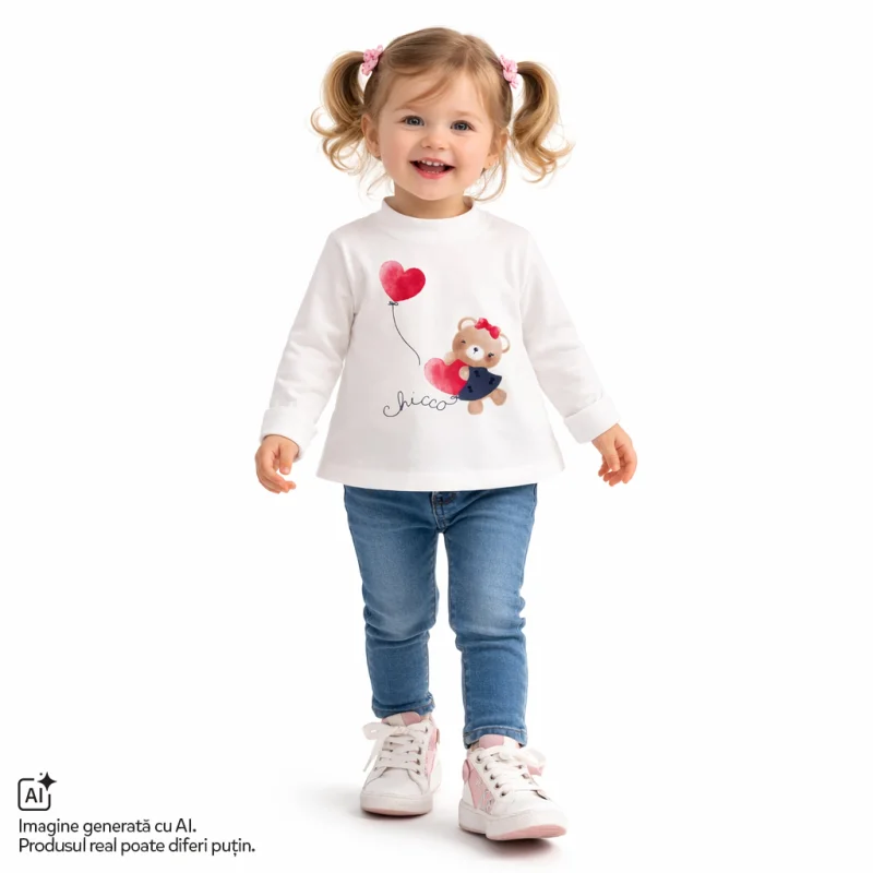Bluza copii Chicco, Alb, 00161-69MFCO