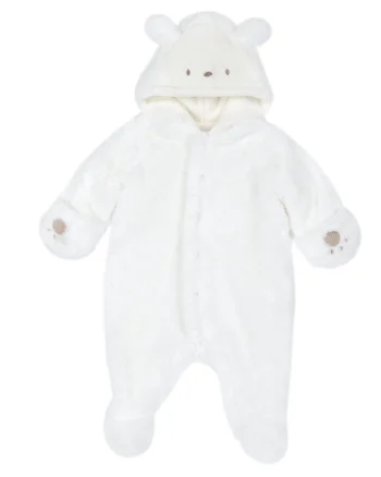 Salopeta bebe Chicco din blana artificiala, Alb, 00293-69MFCI