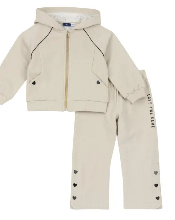 Trening fete Chicco, pantaloni si cardigan, bej, 00833-69MC, 104