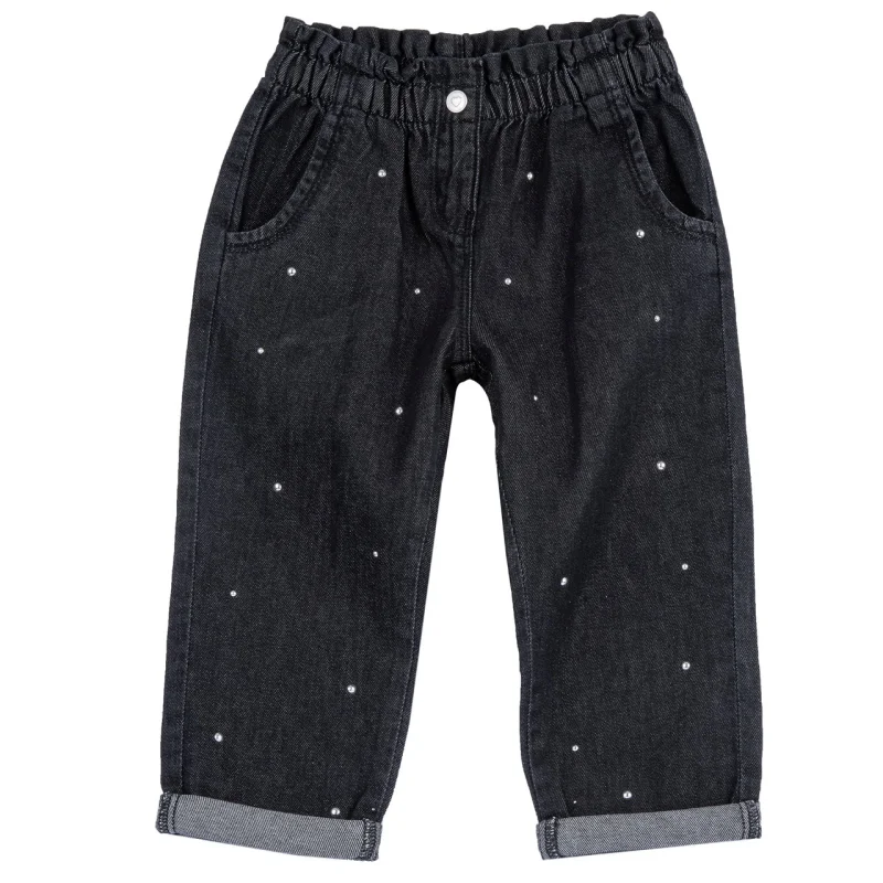 Pantaloni lungi copii Chicco denim, Gri, 08943-65MC