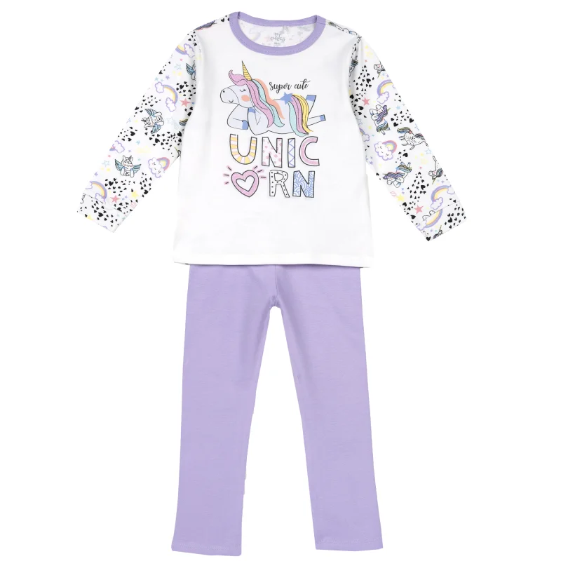 Pijama copii Chicco, alb cu bleu, 31400-63MCU