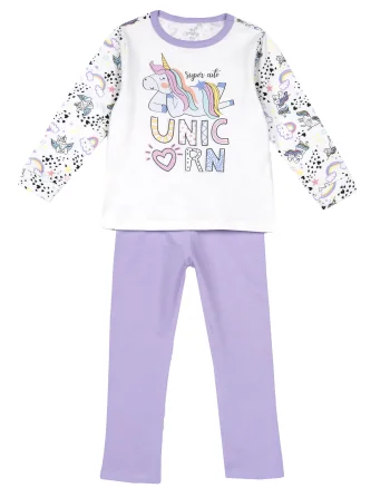 Pijama copii Chicco, alb cu bleu, 31400-63MCU
