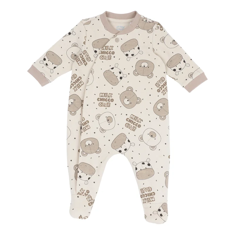 Salopeta bebelusi Chicco, Bej cu model, 02805-71MFCI