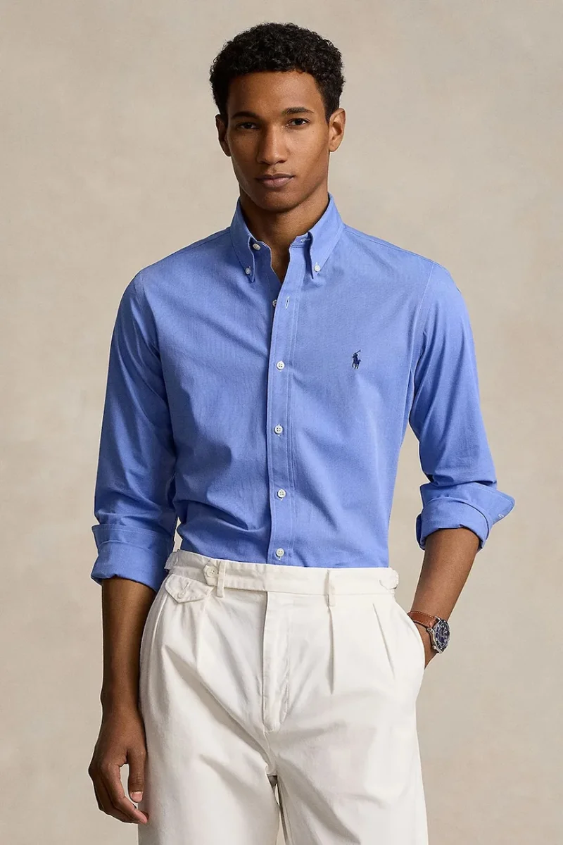 Polo Ralph Lauren  cămașă pentru bărbați din bumbac cu elastan