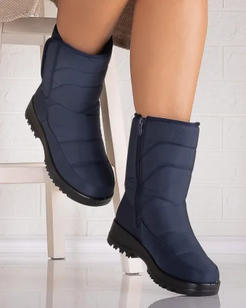 Cizme dama imblanite Bleumarin din fas Lorenza