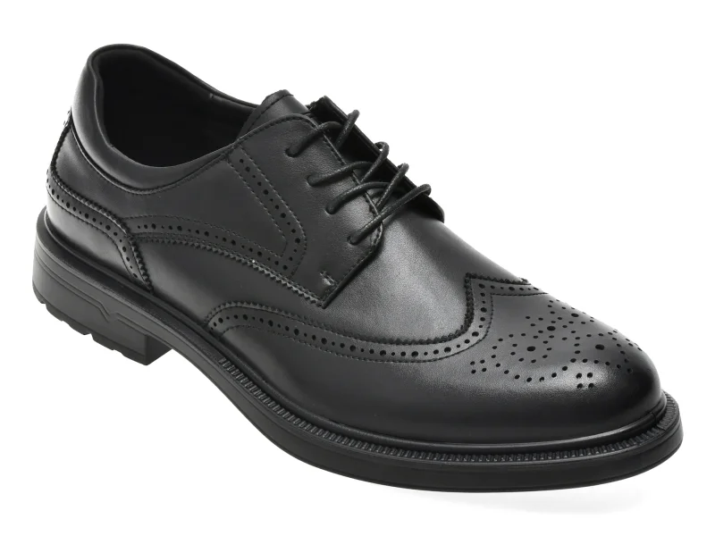 Pantofi eleganti BITE THE BULLET negri, 327021, din piele naturala