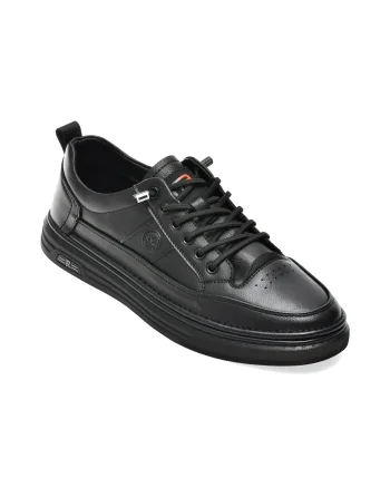 Pantofi sport BITE THE BULLET negri, 8721, din piele naturala