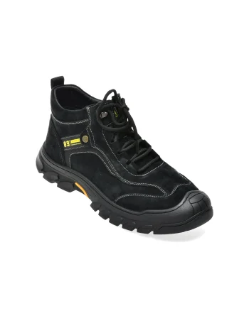 Ghete BITE THE BULLET negre, 68011, din piele naturala