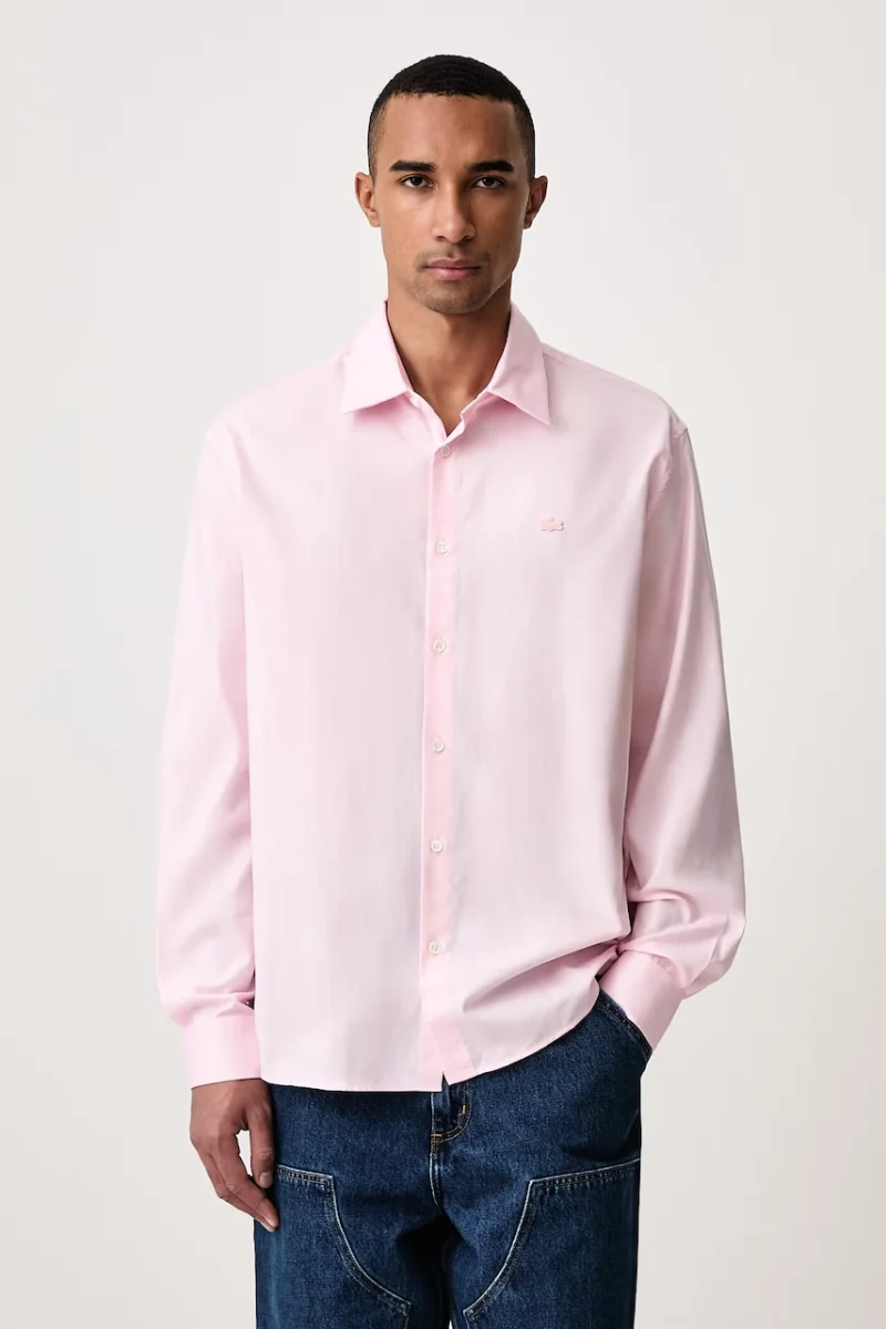 Lacoste  cămașă oxford din bumbac