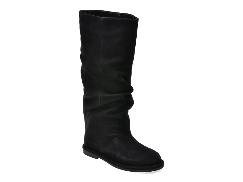 Cizme FLAVIA PASSINI negre, ATC498, din piele intoarsa