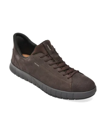 Pantofi sport GEOX maro, U65MAA, din piele intoarsa