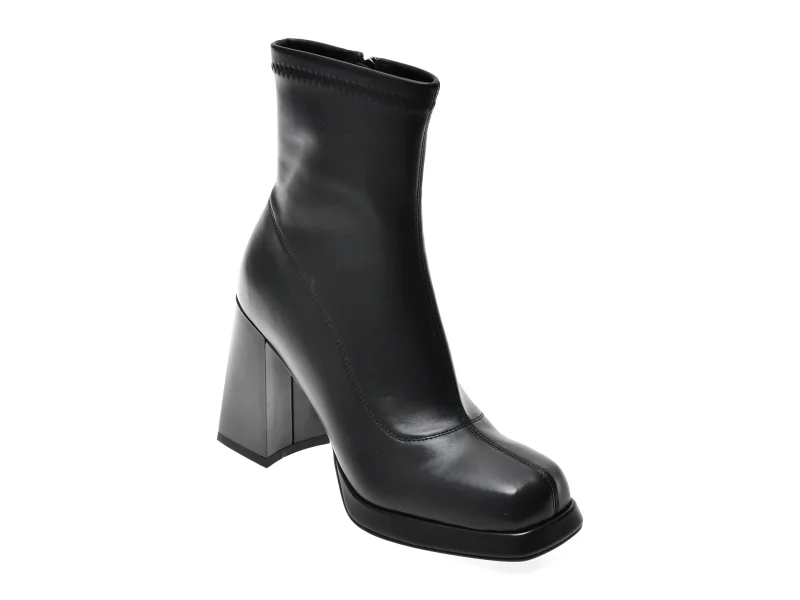 Botine FLAVIA PASSINI negre, AC6513, din piele ecologica