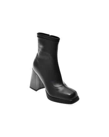 Botine FLAVIA PASSINI negre, AC6513, din piele ecologica