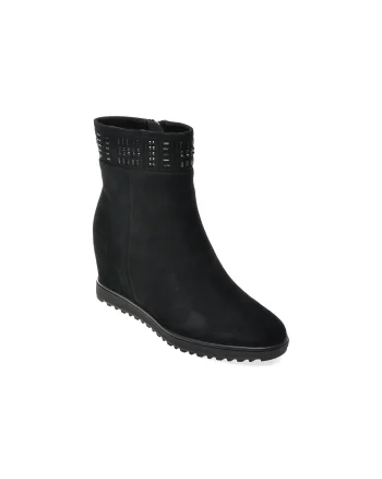 Ghete EPICA negre, 1R03, din piele intoarsa
