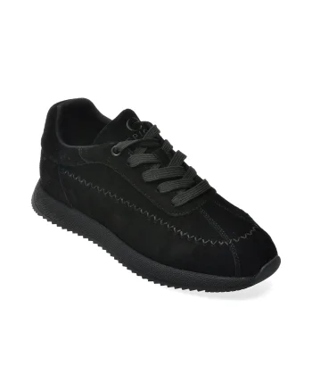 Pantofi sport EPICA negri, QS954, din piele intoarsa