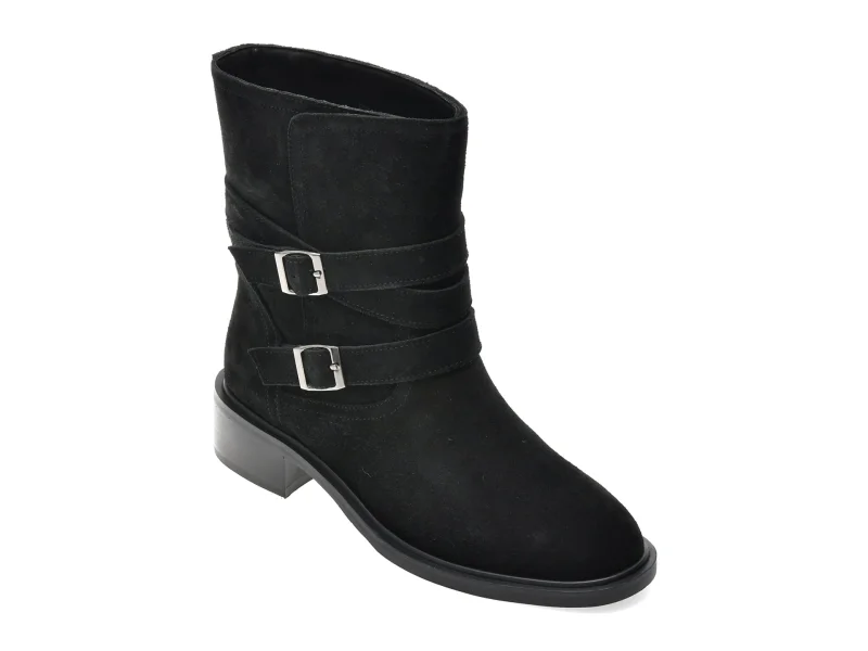 Ghete FLAVIA PASSINI negre, AC5851, din piele intoarsa