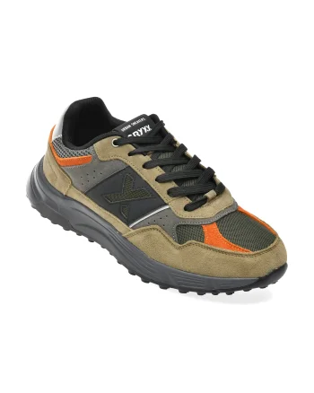 Pantofi sport GRYXX verzi, 25003, din piele intoarsa