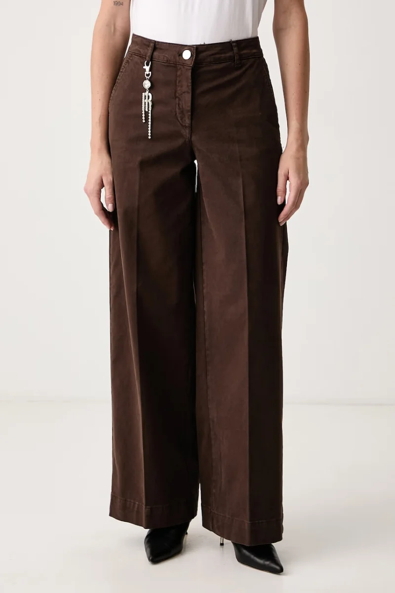 Fracomina  pantaloni straight pentru femei din bumbac cu elastan