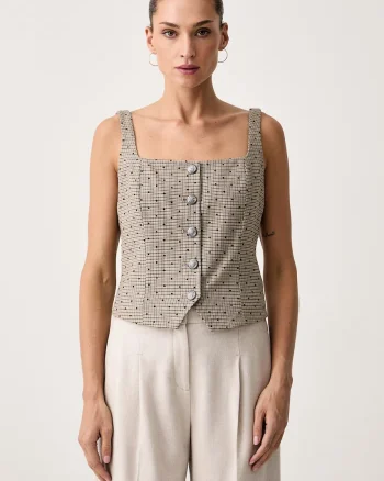 DKNY  bluză cu bretele pentru femei cu vâscoză