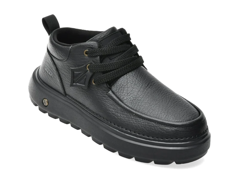 Ghete GRYXX negre, 9323, din piele naturala