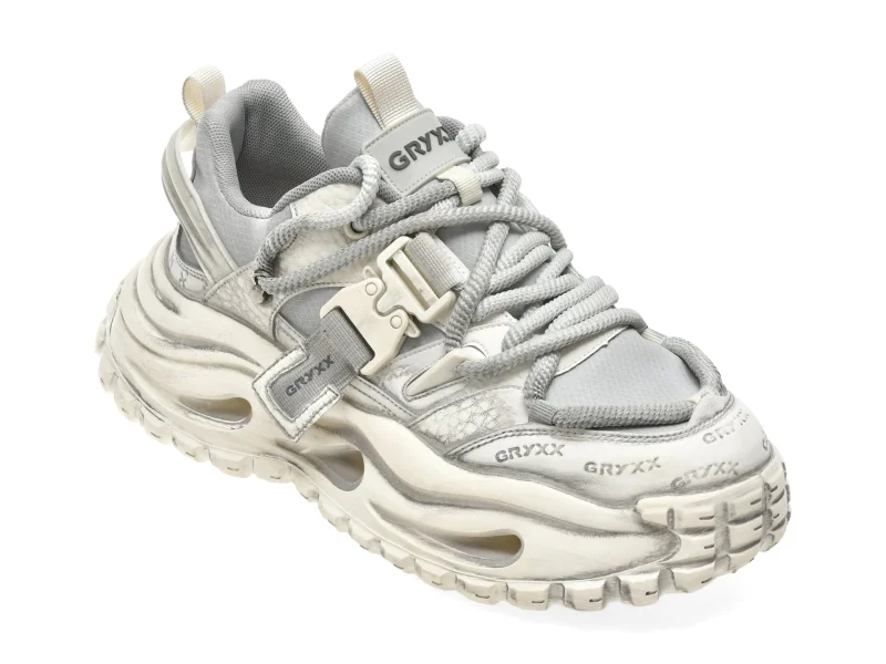 Pantofi sport GRYXX gri, 9078, din piele ecologica