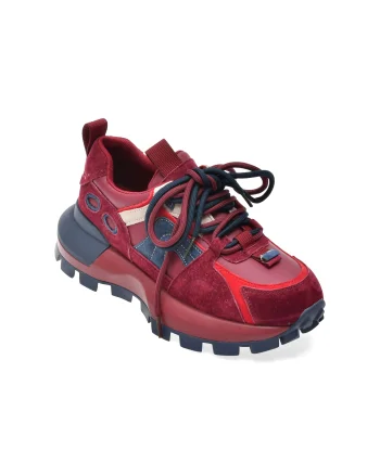 Pantofi sport GRYXX rosii, 8068, din piele ecologica