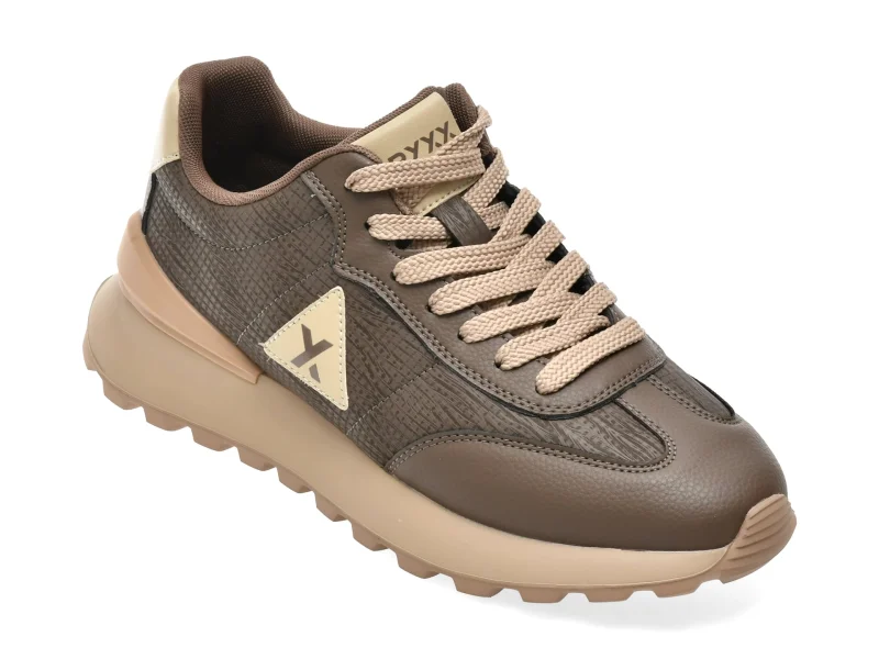 Pantofi sport GRYXX maro, 77056, din piele ecologica