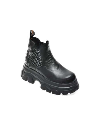 Ghete GRYXX negre, 59528, din piele naturala