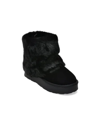 Ghete GRYXX negre, 239093, din piele intoarsa