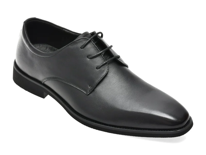 Pantofi eleganti OTTER negri, 27213, din piele naturala